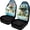 Cartoon Turtle, variant on POLERO Deer USA Flag Print Polyester Vehicle Seat Protectors w/Organizer Pocket, Waterproof Car Seat Covers for Women, 2 Pcs Front Seat Cover