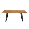 thumbnail image 4 of 74 Inch Dining Table, Black Natural, Wood, Rectangular, Kitchen Cafe Bistro Hospitality Restaurant, Modern Contemporary HB35900, 4 of 15