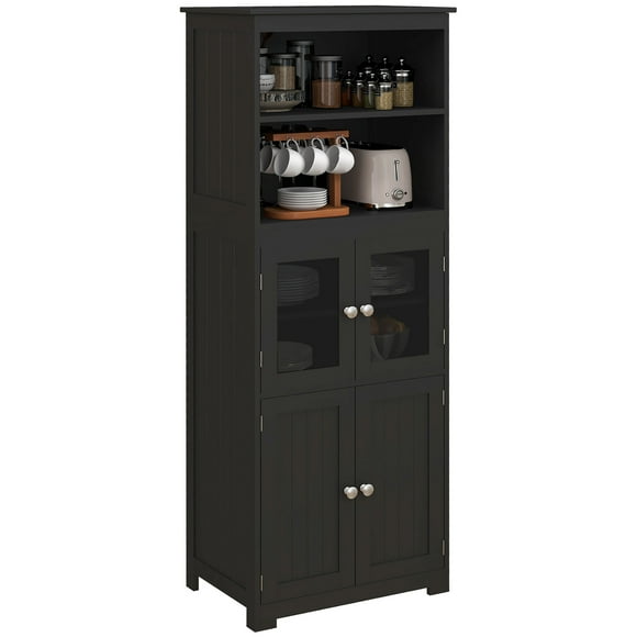 HOMCOM 63" Buffet with Hutch, Storage Cabinet with Adjustable Shelf