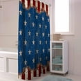 thumbnail image 4 of American Flag Rustic Wood Shower Curtain, Independence Day Shower Curtain Set with Hooks, Spring Summer Waterproof Fabric Shower Curtains for Bathroom Decor, 72x72 Inch Bath Curtain, 4 of 6