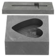 thumbnail image 1 of 2Pcs Heart Shaped Graphite Mold for Casting Gold Jewelry Making Hobbyists, 1 of 8