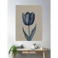 thumbnail image 2 of Paris Patterns No. 108B. Retro Vintage Blue Tulip Flower Art. Jardin De Fleurs Collection. By Carraann Poster Wall Art, Modern Wall Decor For Living Room Bedroom, 8x12 UNFRAMED, 2 of 3