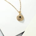 thumbnail image 4 of Gem Stone King 0.28 Cttw Round Black Diamond White Diamond Yellow Plated Pendant with Chain, 4 of 4