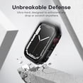 thumbnail image 4 of TAURI Paquete de 2 estuches rígidos diseñados para Apple Watch Series 9 (2023) Series 8/7 41 mm, [HD Clear] Protector de pantalla de vidrio templado 9H incorporado, [Protección completa] Cubierta delg, 4 of 4