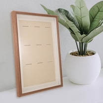 SHOWERORO 1Pack Coffee Colored Wooden Picture Frame for Award Display in Home 11.8X12.4X1.2In