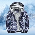 thumbnail image 2 of Men's Winter Thermal Jacket Outdoor Warm Coat Windproof Lined Hooded Full Zip Casual Workwear Outerwear, 2 of 4