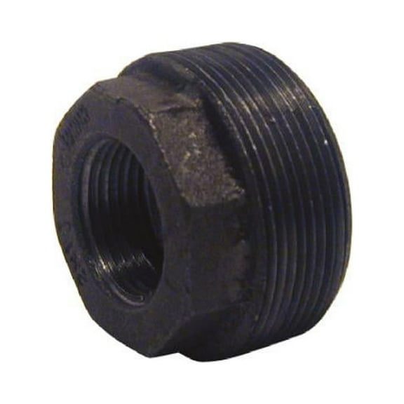 STZ Industries 2 in. MIP X 1/2 in. D FIP Black Malleable Iron Hex Bushing