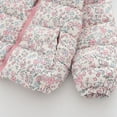 thumbnail image 7 of Generic Little Girls Winter Coat Jacket Hooded Kids Toddler Flower Print Outwear Warm Cotton Puffer Hooded Jacket, 7 of 7