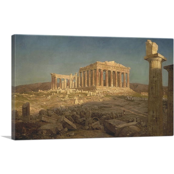 ARTCANVAS Parthenon 1871 Canvas Art Print by Frederic Edwin Church - Size: 18" x 12" (0.75" Deep)