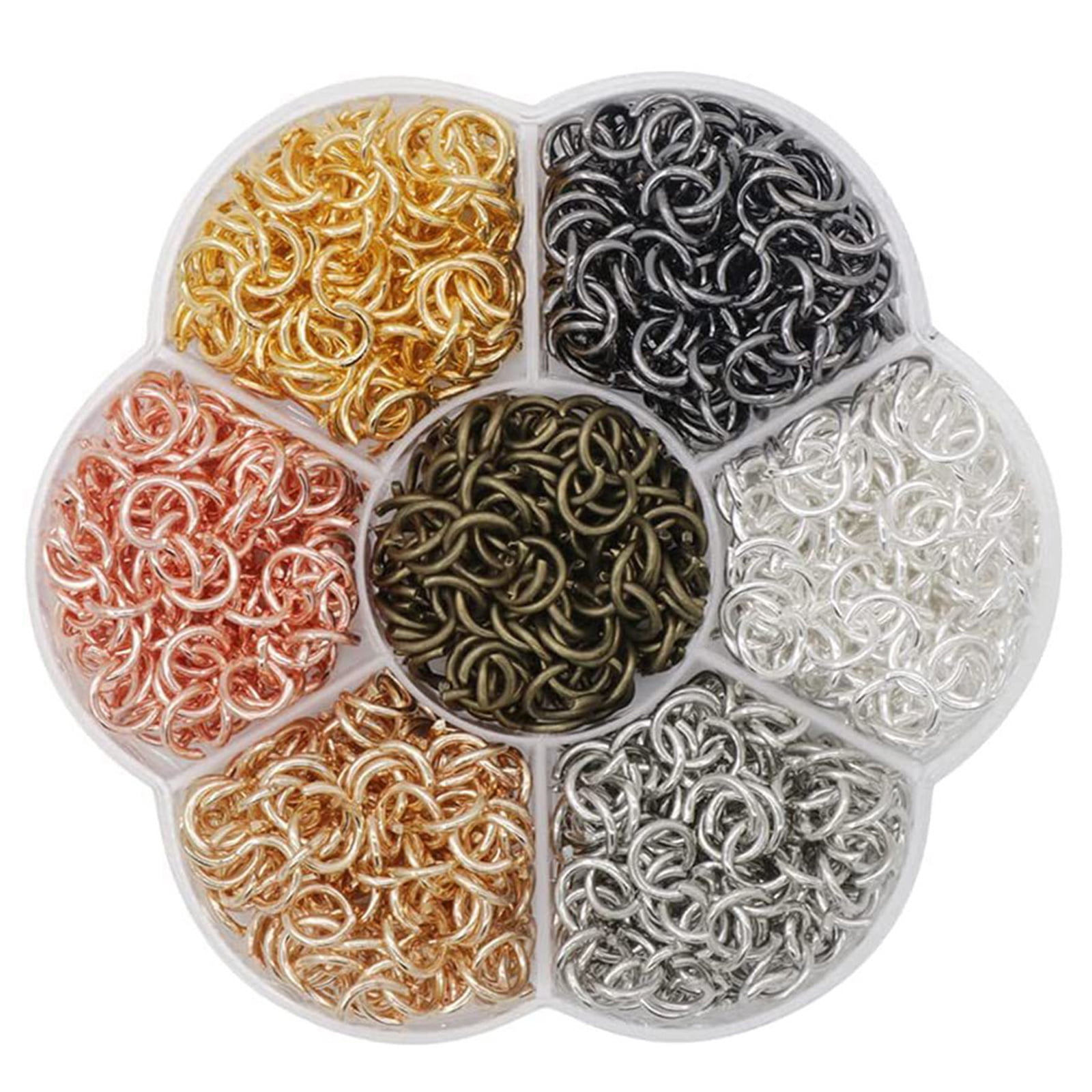 Open Jump Ring 4/6/8 mm Set Metal Split Ring Connectors Accessories for DIY Bracelet Pendant Jewelry Making Crafts