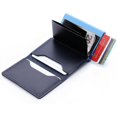 thumbnail image 4 of HSHDLDF Credit Card Holder RFID Blocking Wallet Slim Wallet Cowhide Leather Vintage Aluminum Business Card Holder, 4 of 7