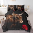 thumbnail image 1 of YST Highland Cow 7-Piece Bed in a Bag Comforter Set, Queen – All Season Farmhouse Design, 1 of 5