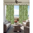 thumbnail image 3 of Vintage Green Blackout Curtains for Bedroom - 84 Inch Long Light Blocking 2 Panels Set, Retro Botanical Abstract Art Thermal Insulated Living Room Drapes Grommet Window Curtains 52"x84", 3 of 8
