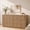 Natural Oak, variant on Hvoonc 63" Wide 9 Drawer Dresser with Faux Marble Top and 2" Thick Side Board, Large Oak Storage Cabinet for Bedroom Living Room
