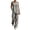 AZ26-Gray, variant on Linen Cotton Sets For Women 2 Piece Summer Sleeveless V Neck Plus Size Top Matching Wide Leg Pants Flowy Casual Loose Outfits Light Purple 2XL