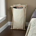 thumbnail image 3 of Household Essentials X-Frame Wood Laundry Hamper, Folding Wood Frame with Washable Poly-Cotton Bag, 3 of 8