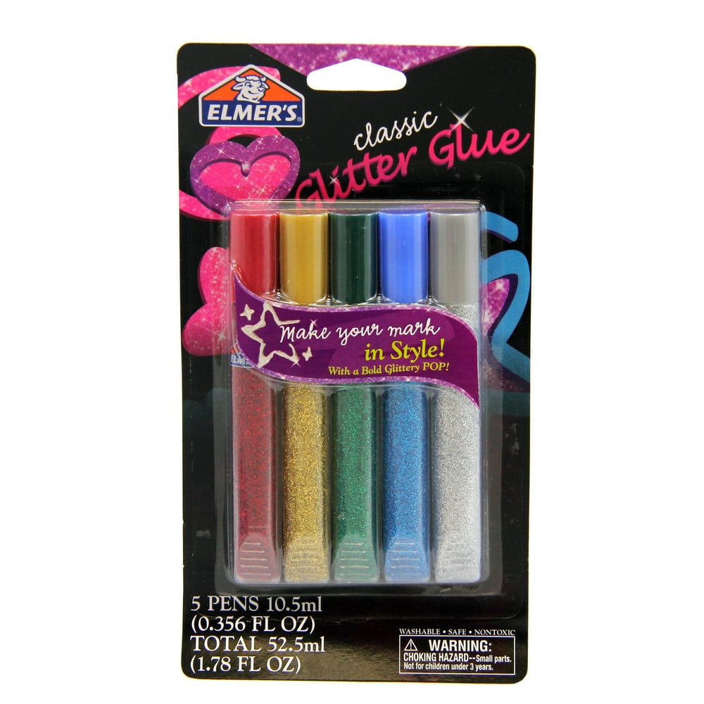 Elmer's 3D Glitter Paint Pen Set, 5Colors, Classic