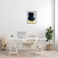 thumbnail image 2 of Stupell Industries Modern Blue Field Abstraction Contrasting Yellow Green Abstract Painting Black Framed Art Print Wall Art, 16 x 20, 2 of 7