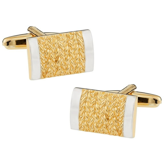 Rich Two-Tone Gold and Silver Cufflinks
