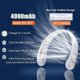 thumbnail image 3 of Portable Neck Fan, USB Fan 4000mAh Bladeless Quiet Personal Neck Fan Neck Fan Cooler Rechargeable 3 Speeds, for Office, Home, Travel (Pure White), 3 of 5