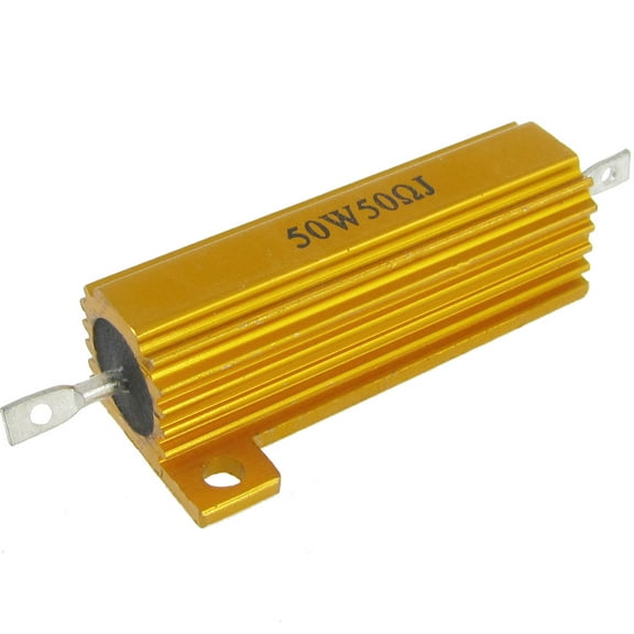 Unique Bargains Chassis Mounted 50W Watt 50 Ohm Aluminum Resistor for Arena Audio