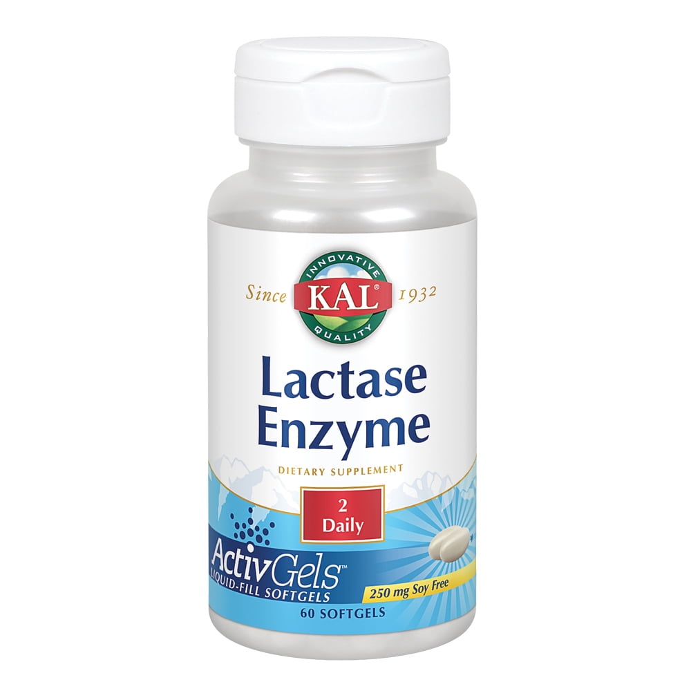 KAL Lactase Enzyme 250 mg Healthy Digestion Support for Lactose