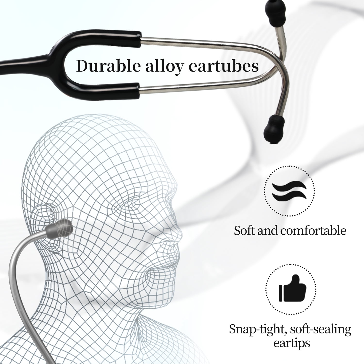 MaiWieel Professional Master Stethoscope Single Head Stethoscopes For Nurse,Doctor,Home Medical,Silver Chestpiece