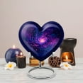 thumbnail image 5 of MUKTIVE Galaxy Memorial Urns for Human Ashes Adult Man, Blue Heart Funeral Urn for Ashes for Women, Keepsake Cremation Urn for Mother, Burial Urns for Adult Male, 3 Inch, 5 of 7