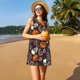 thumbnail image 3 of Easygdp Halloween With Skull para Vestido Transpirable de Mujer, Vestido Suelto de Manga Corta con Pliegues y Bolsillos para el Verano, 3 of 7