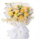 thumbnail image 4 of 20 Hojas de Papel Regalo Flores 22,8x22,8 Pulgadas, Ramo Floral Impermeable, Suministros con Borde Dorado, 4 of 6