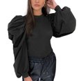 thumbnail image 2 of Mialoley Femmes Manches Longues Chemisiers Solides Chemisier Élégant Femmes Tops, 2 of 6