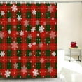 thumbnail image 4 of 3pcs Christmas Plaid Shower Curtain Scottish Tartan Farmhouse Bathroom Shower Curtains for Bathtub Decoration, Red and Green Shower Curtain, Holiday Decor, Christmas Gift, 4 of 5