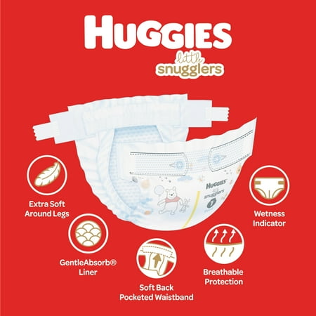 Huggies Little Snugglers Baby Diapers, Size 2, 148 Ct