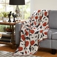thumbnail image 2 of Way to Celebrate Halloween Soft Touch Pumpkins & Bats Jacquard Knitted Tapestry Throw, 2 of 5