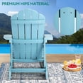 thumbnail image 4 of Dextrus 1 Pcs Adirondack Chair, Heavy Duty Plastic Outdoor Chairs with Rotatable Cup Holder, Weather Resistant Fire Pit Chairs for Garden Lawn Yard Patio Deck Backyard Pool Porch Beach, 4 of 8