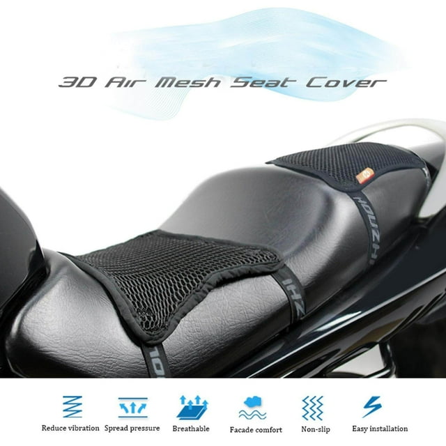 Langgg Cool Sunproof Motorcycle Seat Cushion Breathable Cruiser Single layer M