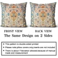 thumbnail image 2 of Set of 2 Persian Carpet Tribal Pattern Throw Pillow Cover Persian Ethnic Geometric Chaotic Short Plush Pillow Case 20x20 Inch Decorative Men Women Boy Girl Room Cushion Cover for Home, 2 of 6