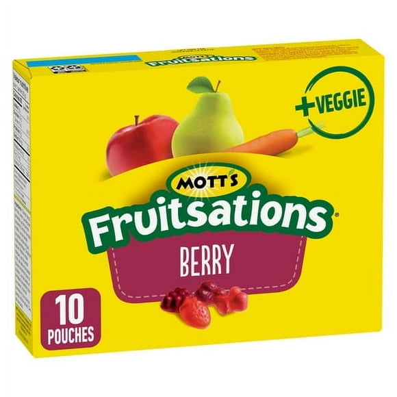 Mott's Fruitsations Fruit Flavoured Snacks, Berry, Gluten Free, 10 ct, 10 pouches, 226 g, 10 pouches, 226 g