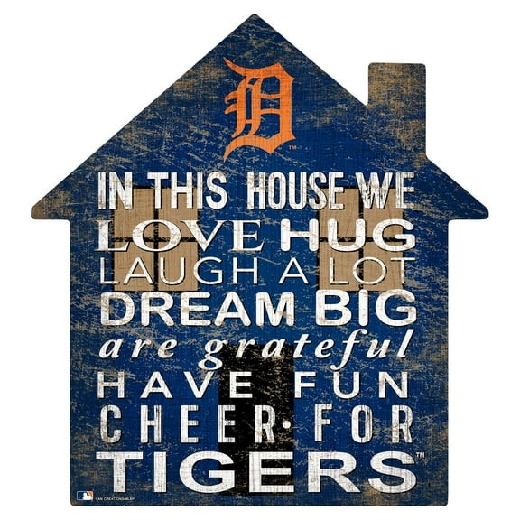 Detroit Tigers 12'' Team House Sign