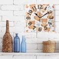thumbnail image 3 of Teddy Bears Full Wall Clock Square Silent Non Ticking Battery Operated Clock for Home Bathroom Kitchen Bedroom Living Room, 3 of 8