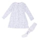 thumbnail image 1 of Set de 2 Piezas en Algodón Hipoalergénico, Vestido Manga Larga y Mallas Baby Creysi  Blanco 5 Años, 1 of 3
