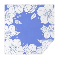 Floral Square Tablecloth 42x42in(107x107cm) – Waterproof Polyester Printed Table Cover, Wrinkle Resistant & Washable for Kitchen Dining Picnic Party Decor, Thanksgiving,Christmas, Spring,Flower