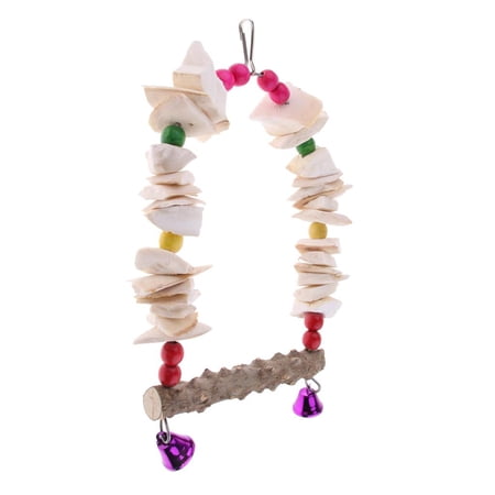 Bvdfgk Bird swing made of natural wood for different types of birds such as parrots, 6
