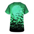 thumbnail image 4 of Shldybc Scrubs for Women Halloween Tops Skeleton Pumpkin Tops Blouse Ghost Print Uniforms & Scrubs for Women Nurse Stretchy Workwear Holiday Casual Tees Blouse Scrubs Tops with Pockets-Green, 4 of 5
