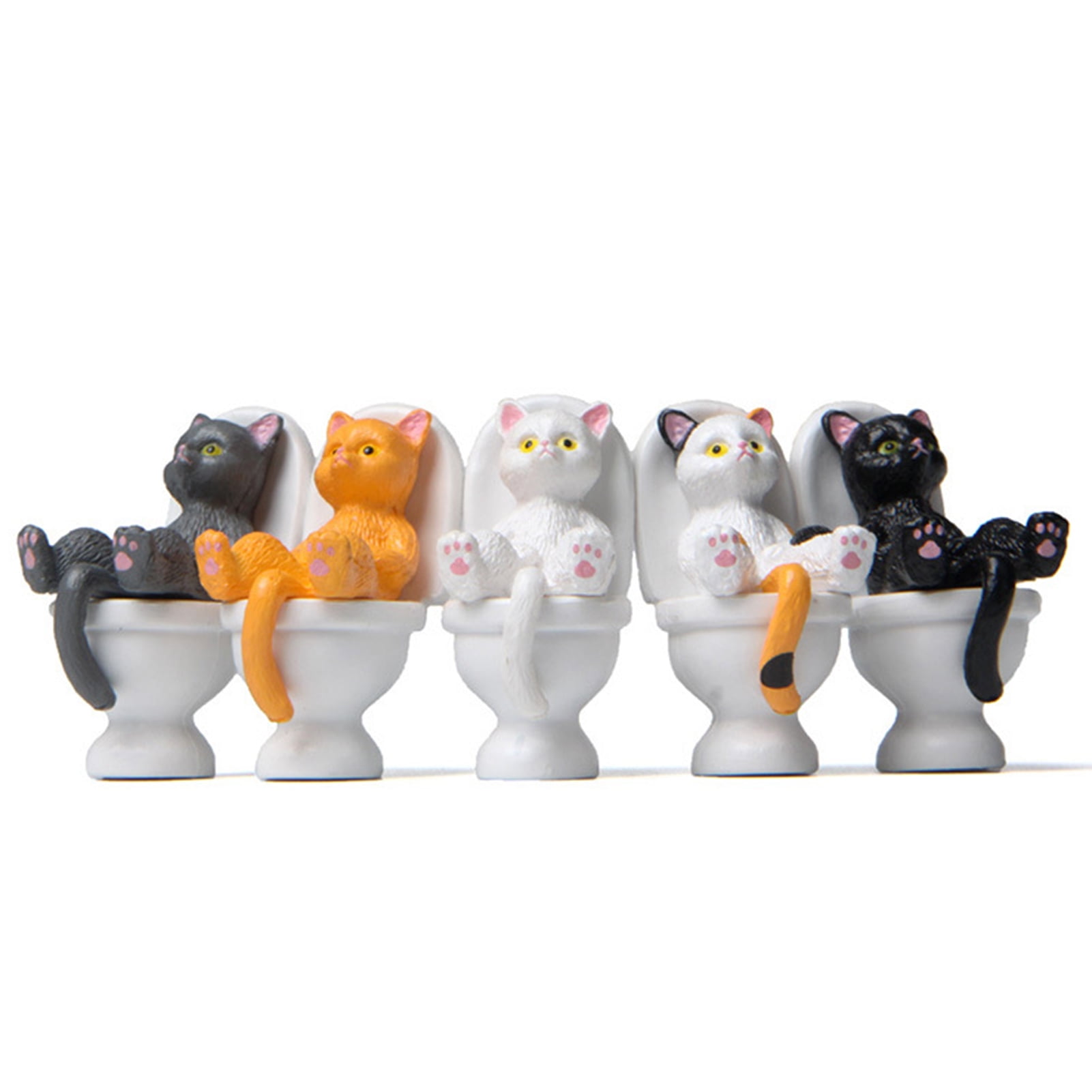Zhaomeidaxi 5pack Cute Toilet Sitting Miniature Cat Figure Animal Cat Characters Toys Mini Figure Collection Play Toy Plant Automobile Decoration Walmart Com Zhaomeidaxi 5pack Cute Toilet Sitting Miniature Cat Figure Animal Cat Characters Toys Mini Figure Collection Play Toy Plant Automobile Decoration Walmart Com