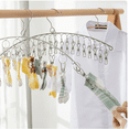 thumbnail image 2 of Colgador de secado de ropa de acero inoxidable, 10/20 clavijas, estante para ropa a prueba de viento, Clips para calcetines, colgador de ropa interior, soporte para calcetines, 2 of 5