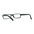 thumbnail image 4 of Classic Narrow Rectangular Spring Hinge Horned Powered Reading Glasses Slate +3.25, 4 of 4