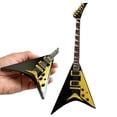 thumbnail image 2 of Axe Heaven Mini Guitar Replica RR085 Randy Rhoads Black Gold Concorde Flying V, 2 of 7