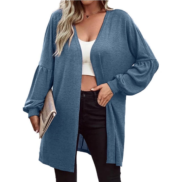 Cardigans pour Femmes Mode Cardigan Ample à Manches Longues Automne Manteau Blouse en Liquidation