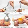 thumbnail image 2 of Bxaolu 2 Pack Egg Cracker Topper, Stainless Steel Egg Opener Eggshell Cutter Kitchen Remover Tool for Raw/Soft Hard Boiled Egg, 2 of 8